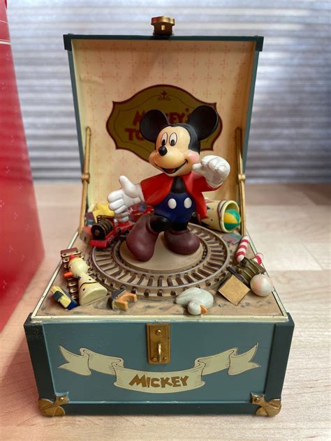 old mickey mouse metal box|schmid mickey mouse music box.